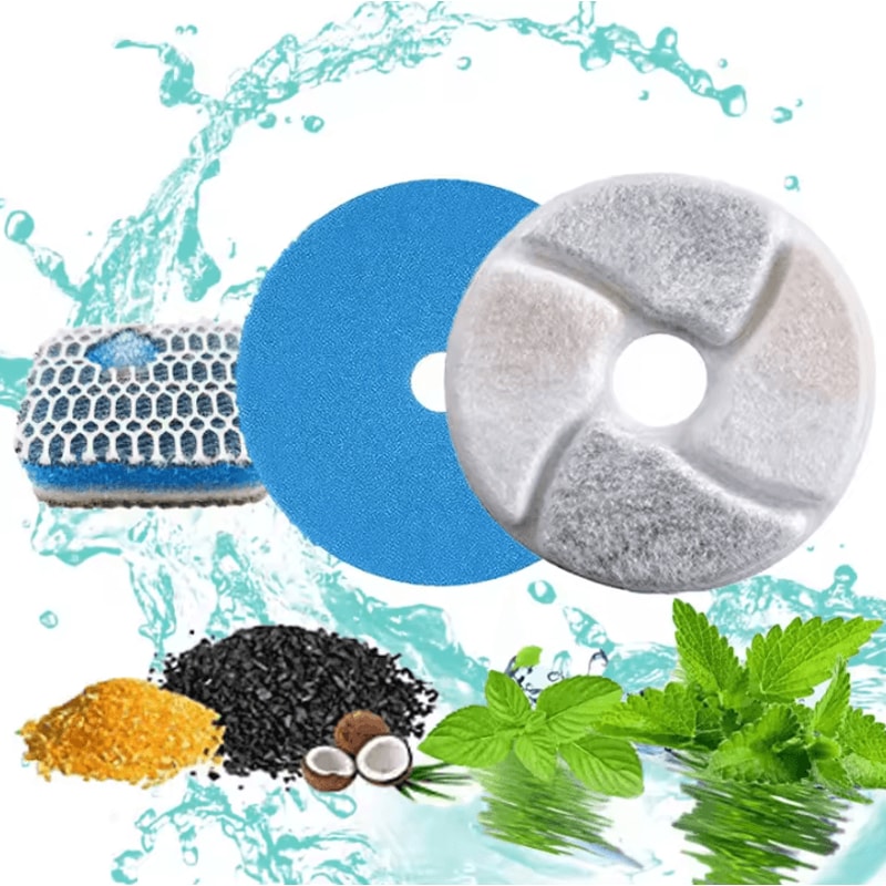 PureFlow 12Pack Pet Water Fountain Replacement Filters For Cats Dogs 2