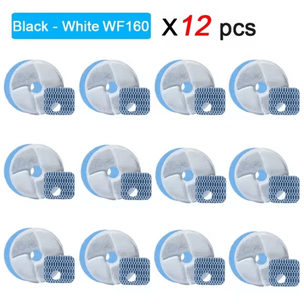 PureFlow 12Pack Pet Water Fountain Replacement Filters For Cats Dogs 5