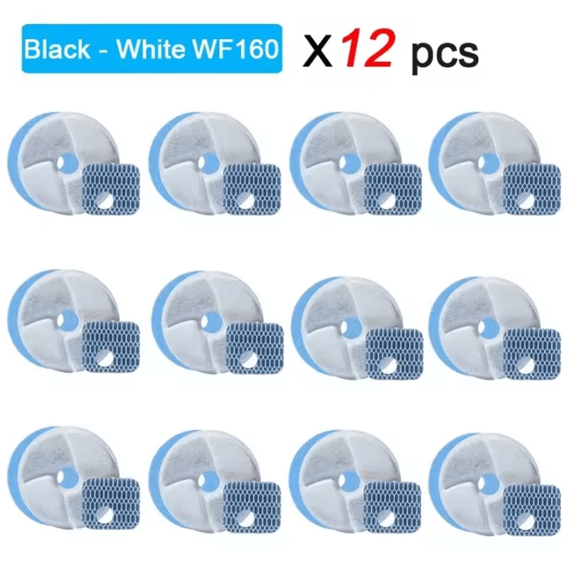 PureFlow 12Pack Pet Water Fountain Replacement Filters For Cats Dogs 5
