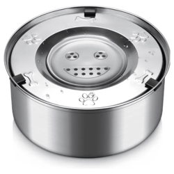 splashguard stainless steel no-spill pet water bowl