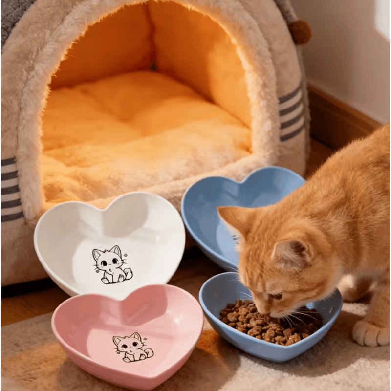 EasyReach 3Piece Shallow Pet Food Water Bowl Set 1