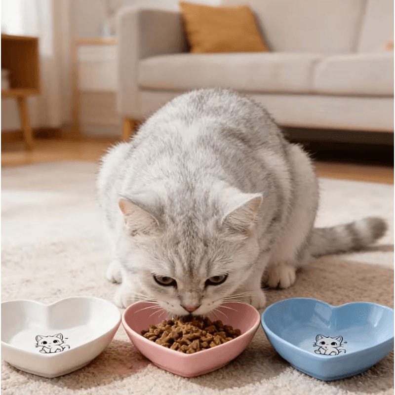 EasyReach 3Piece Shallow Pet Food Water Bowl Set 2