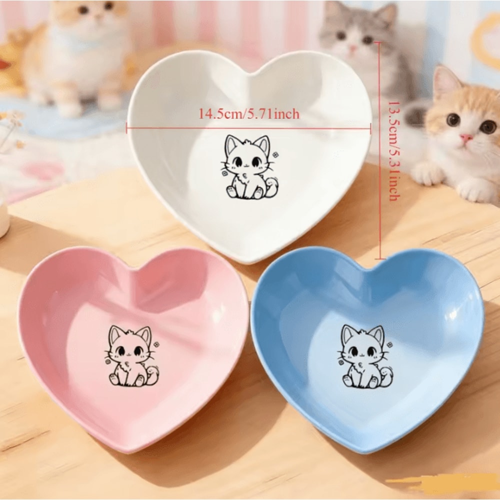 EasyReach 3Piece Shallow Pet Food Water Bowl Set 4