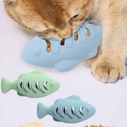 finbite interactive fish treat dispenser cat toy