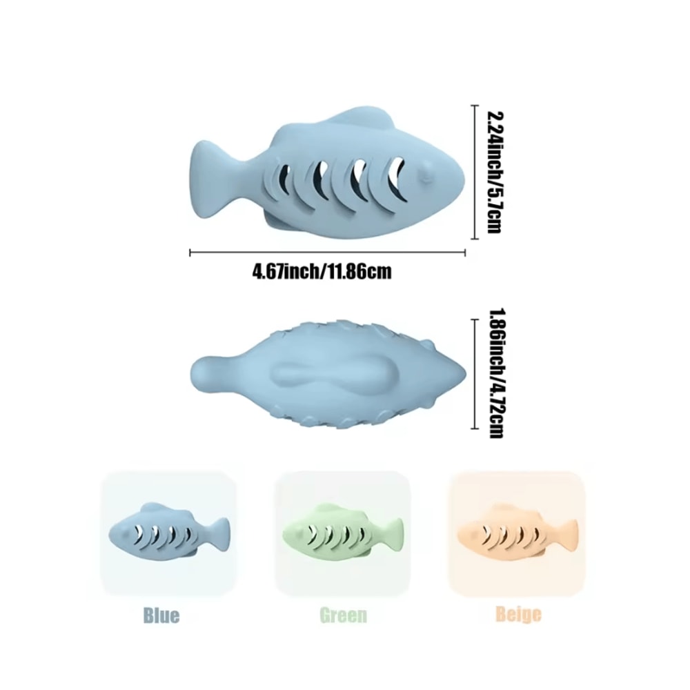 FinBite Interactive Fish Treat Dispenser Cat Toy 1