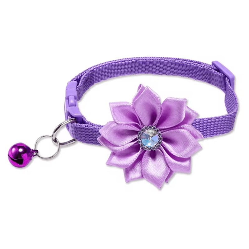 BlossomBell Floral Bow Pet Collar 2