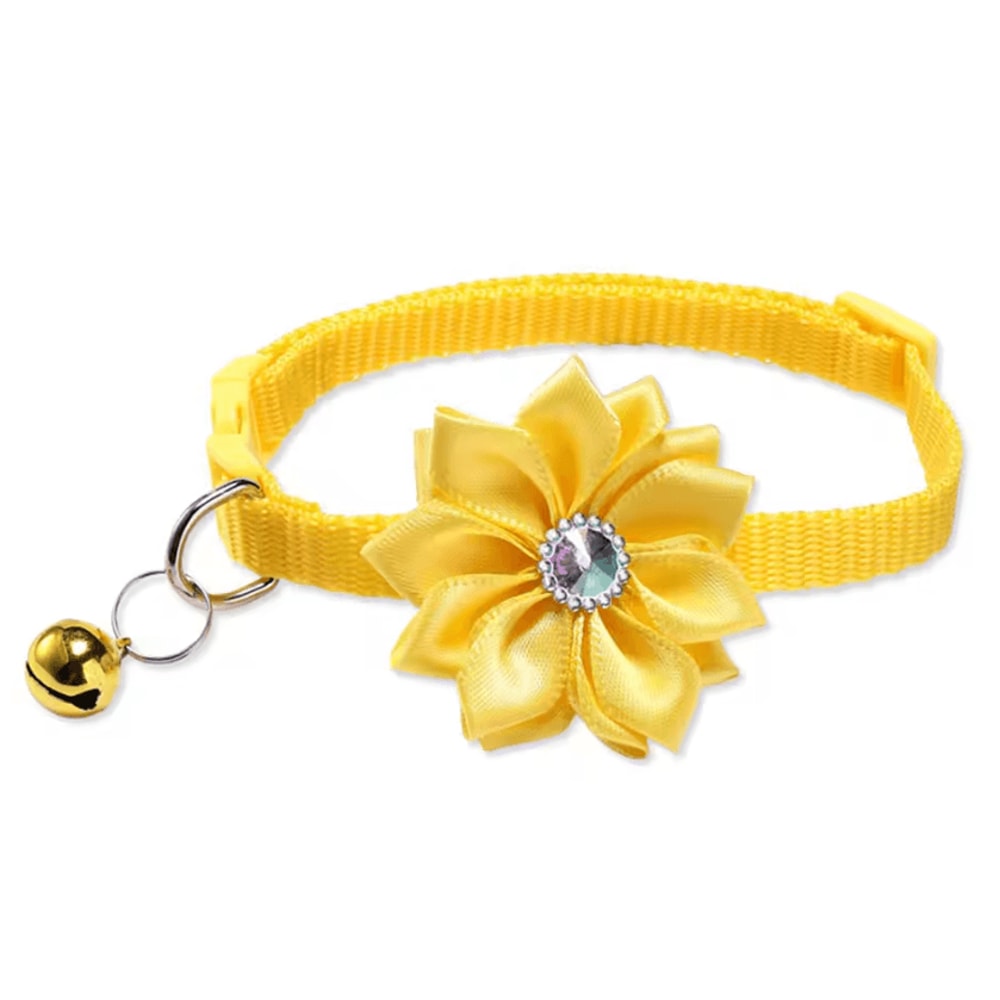 BlossomBell Floral Bow Pet Collar 6