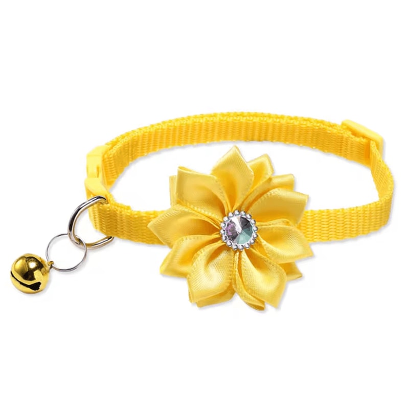BlossomBell Floral Bow Pet Collar 6