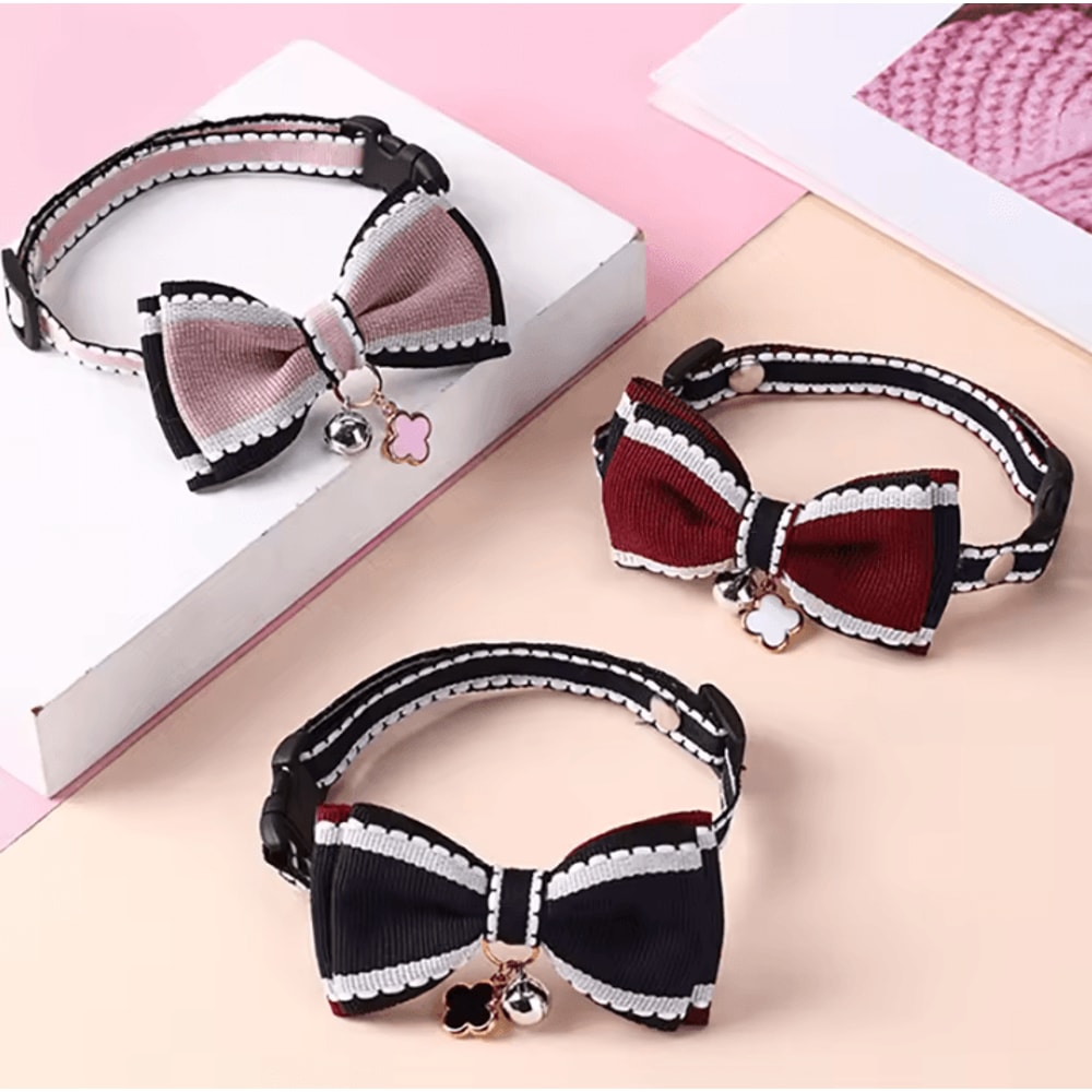 BellaBow Adjustable Pet Collar With Bell 1