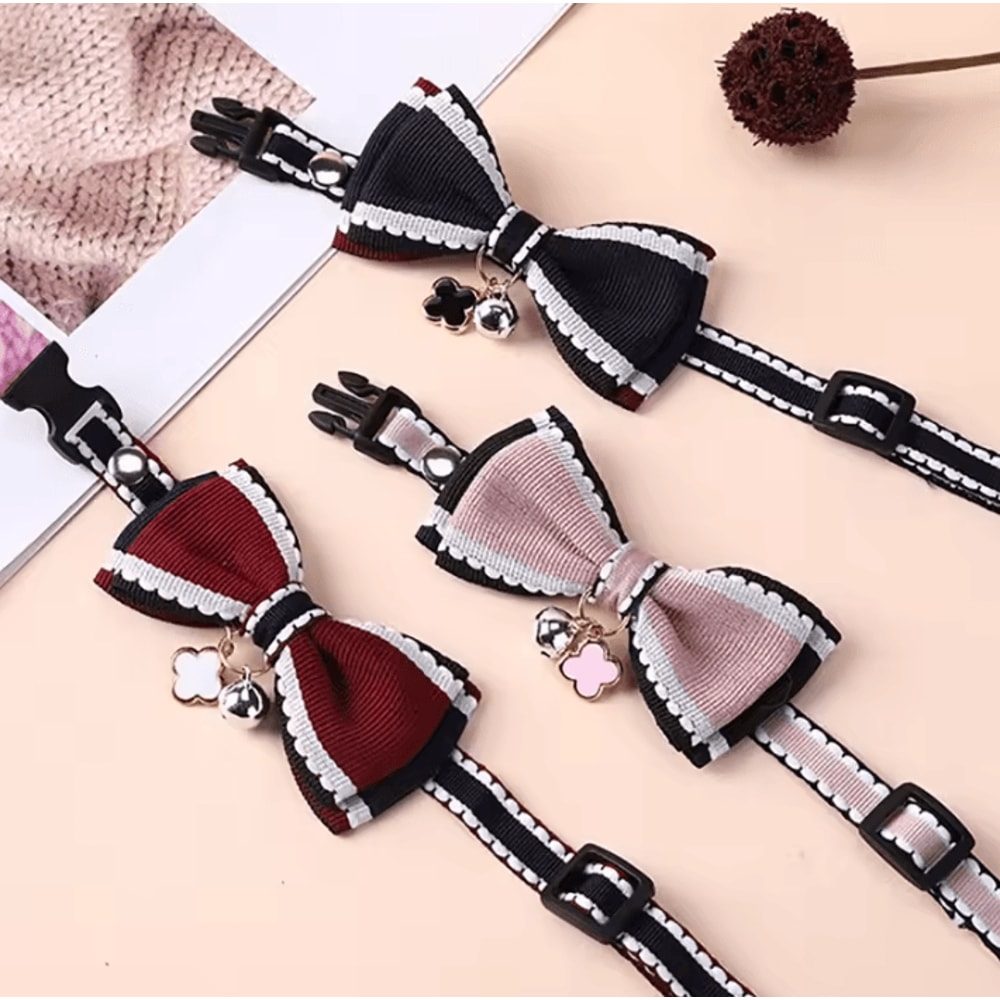 BellaBow Adjustable Pet Collar With Bell 2