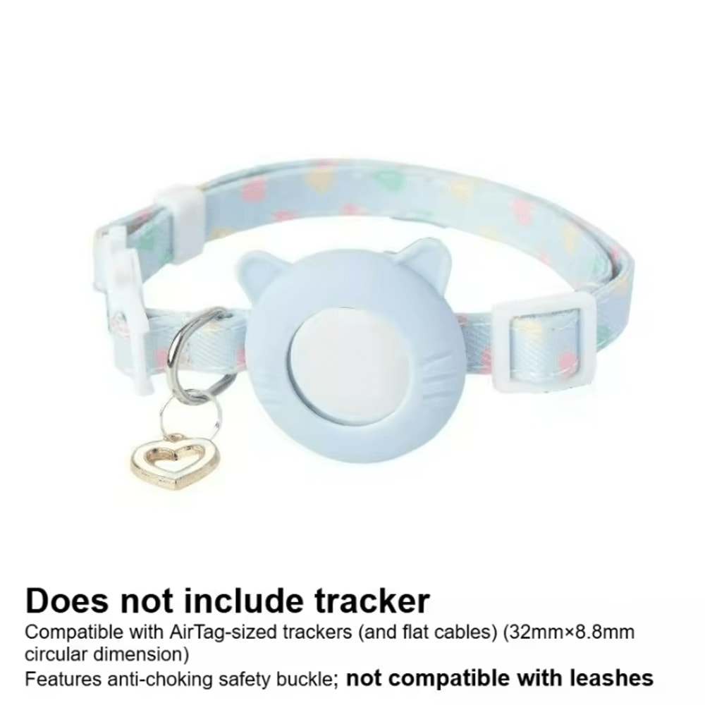 TrackSafe Adjustable AirTag Cat Collar With Breakaway Buckle 5