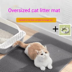 cleanpaw waterproof double-layer cat litter mat