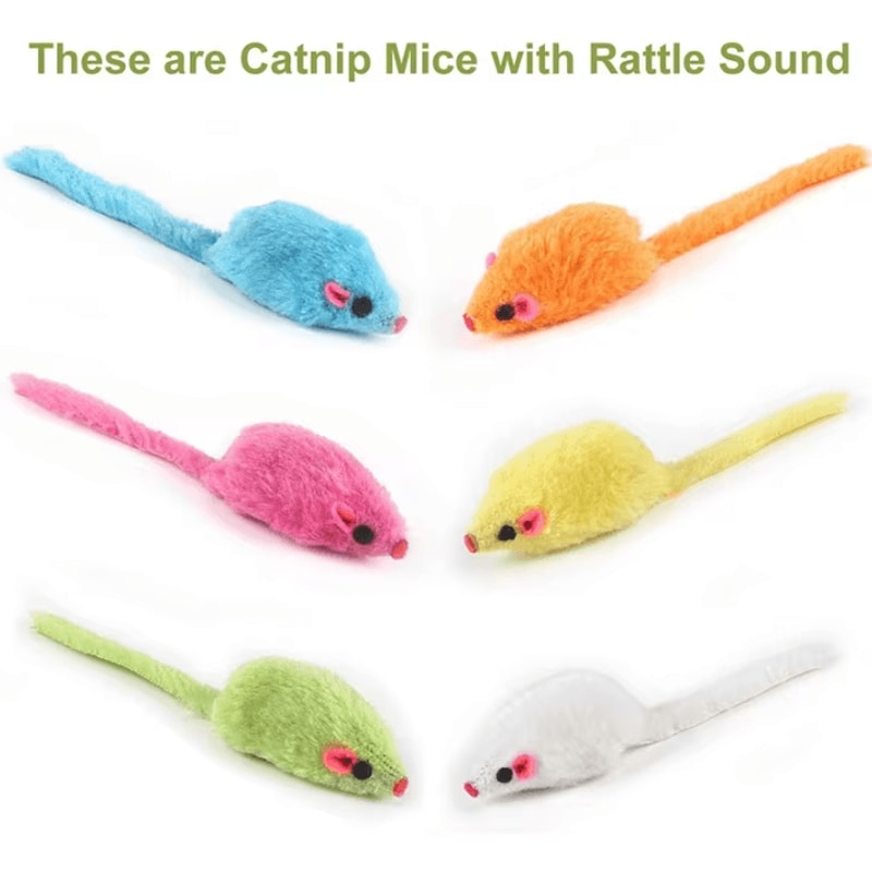 MintMouse Catnip Plush Mouse Toy Set 2