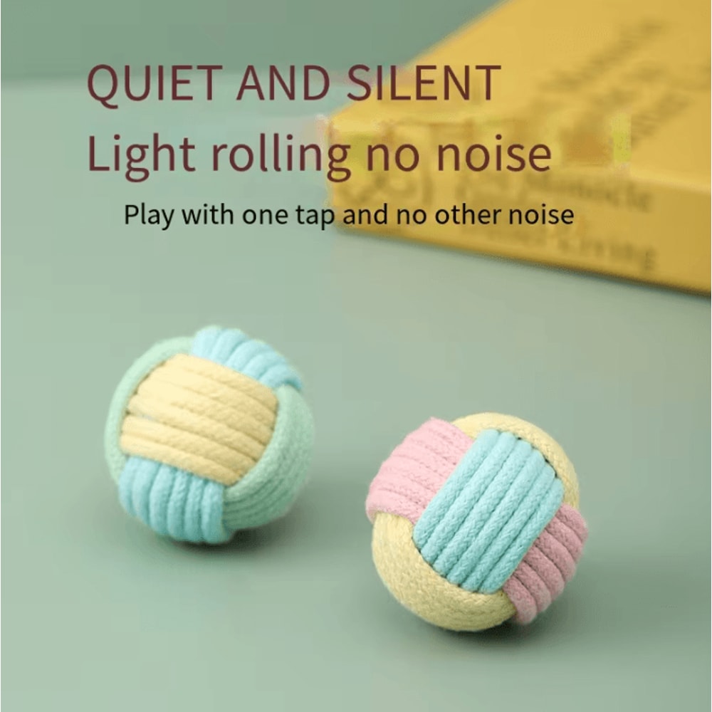 KnotPlay Interactive Cotton Rope Ball Cat Toy 2