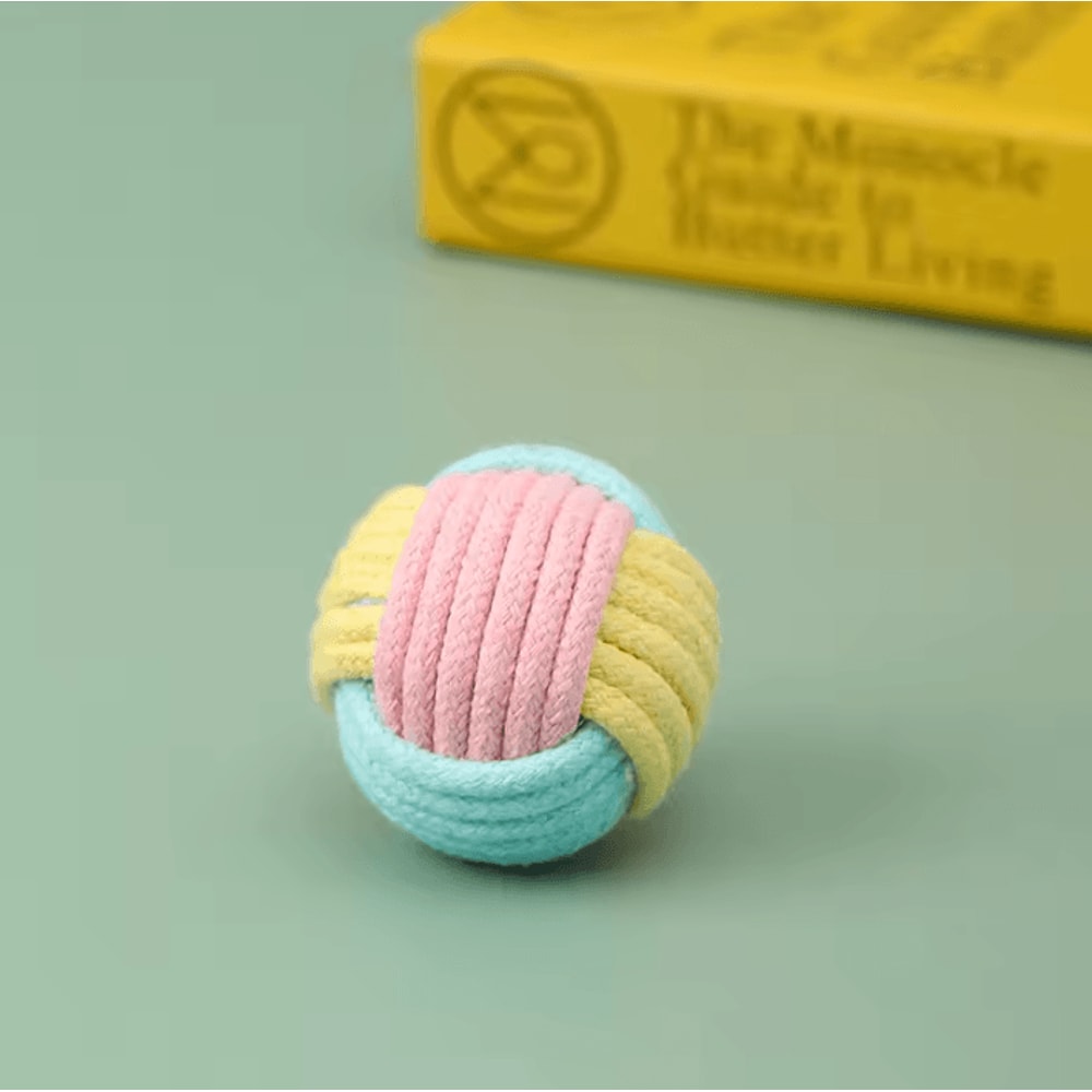 KnotPlay Interactive Cotton Rope Ball Cat Toy 4