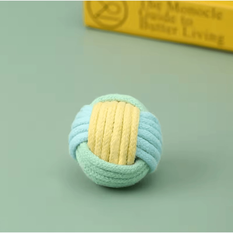KnotPlay Interactive Cotton Rope Ball Cat Toy 5