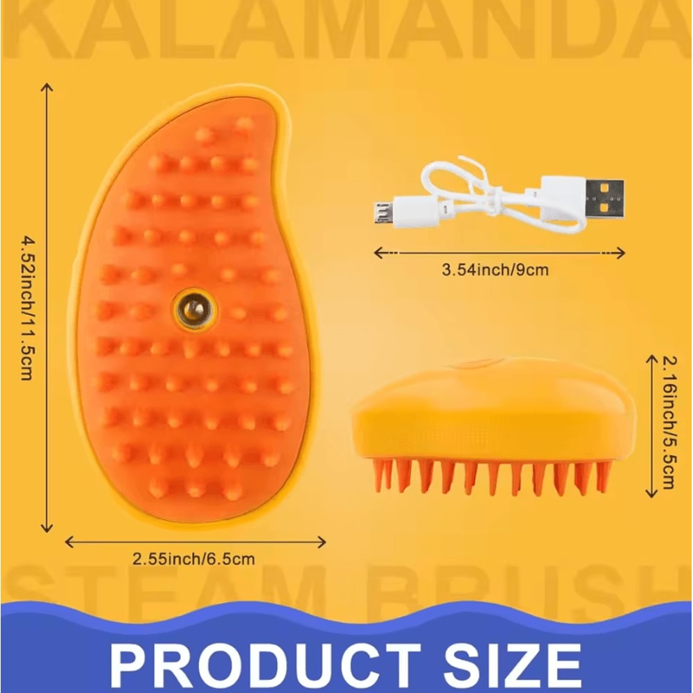 SteamGlow 3in1 Pet Grooming Massage Brush 1