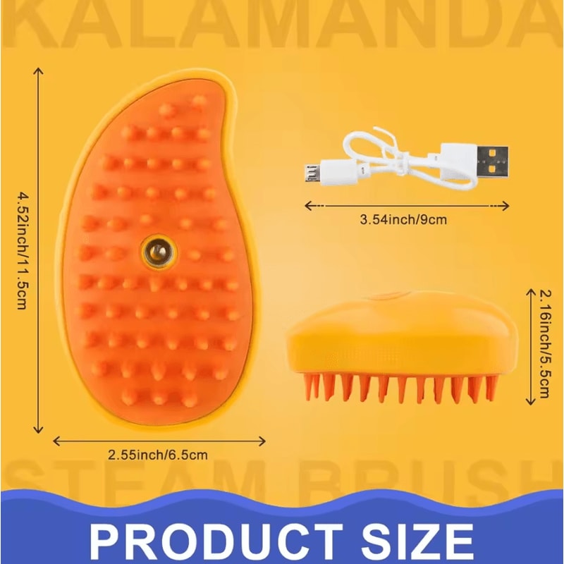 SteamGlow 3in1 Pet Grooming Massage Brush 1