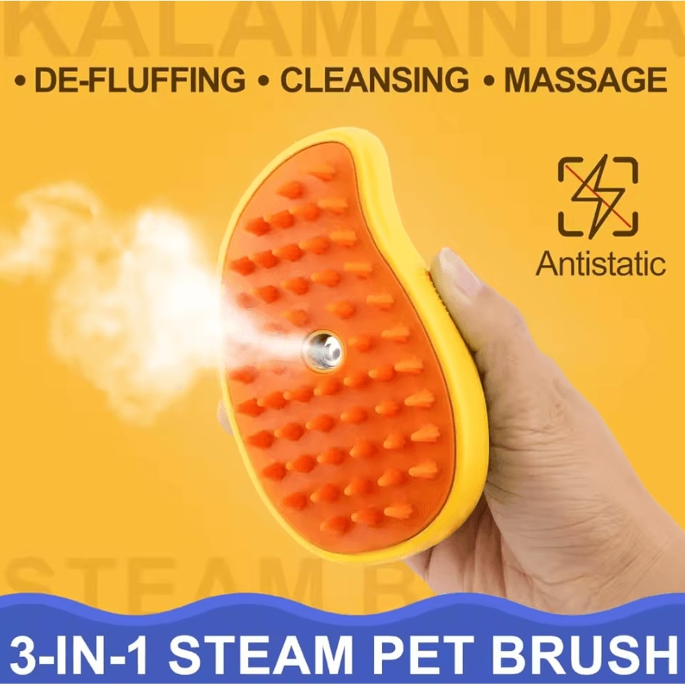 SteamGlow 3in1 Pet Grooming Massage Brush 2