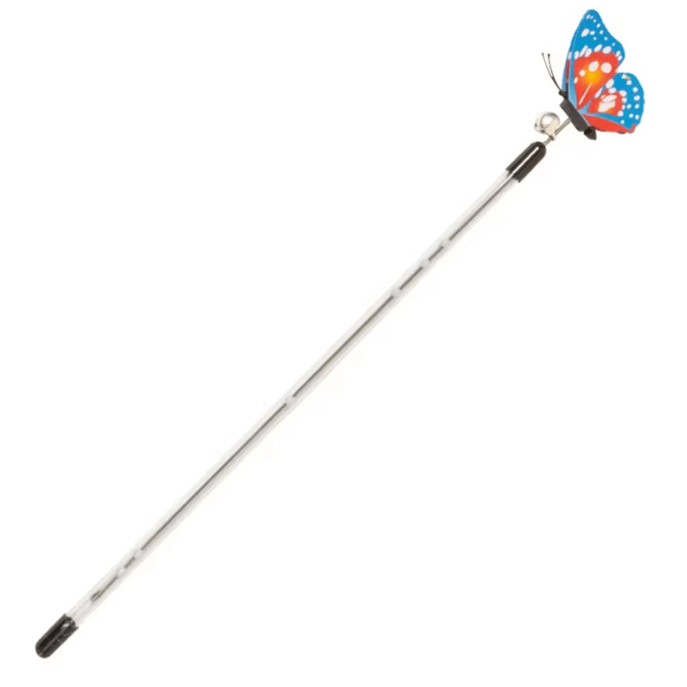 Retractable Butterfly Cat Teaser Wand Interactive Spring Toy For Active Indoor Cats 1