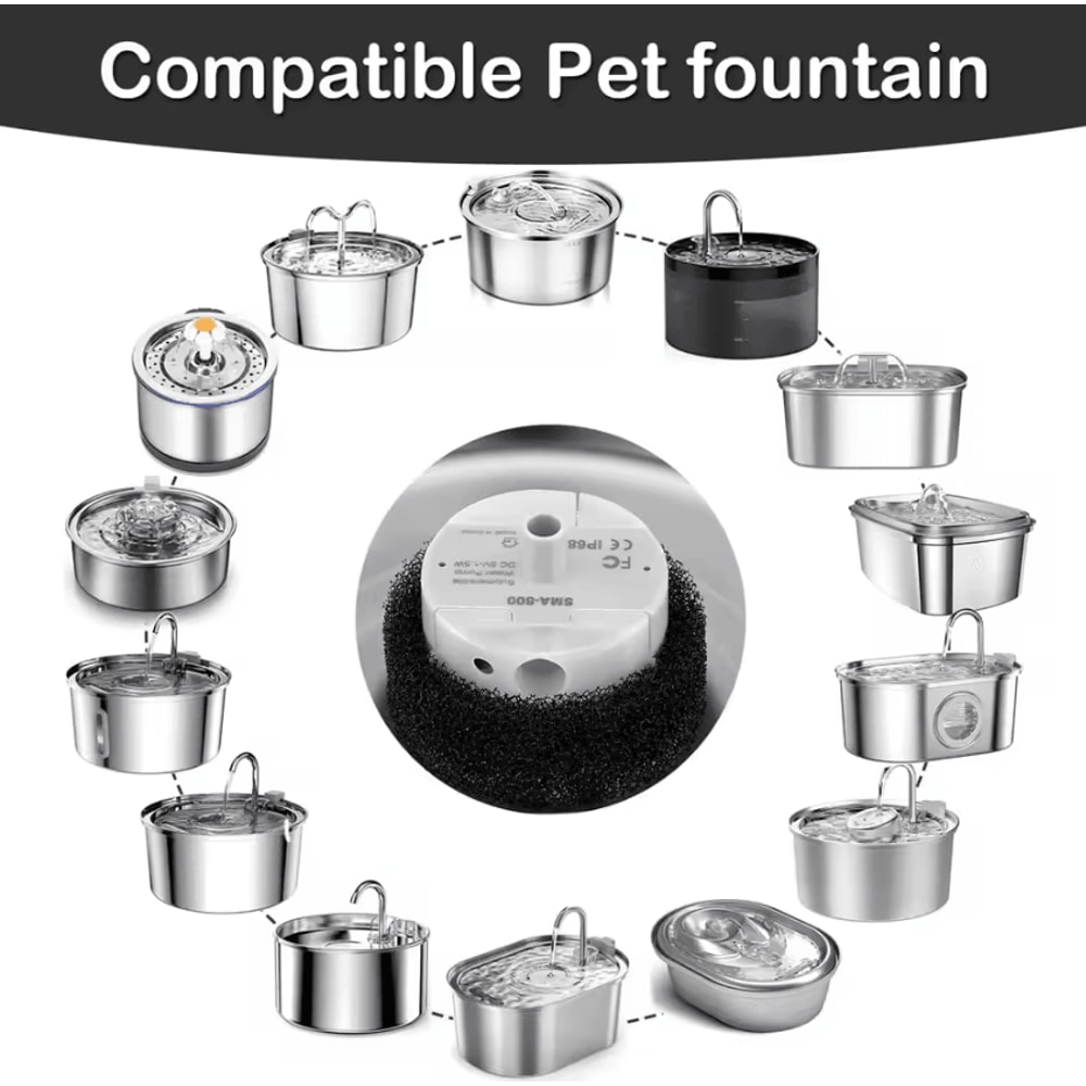 USB Pet Fountain Replacement Pump Quiet Submersible Water Pump For Cat Fountains 1