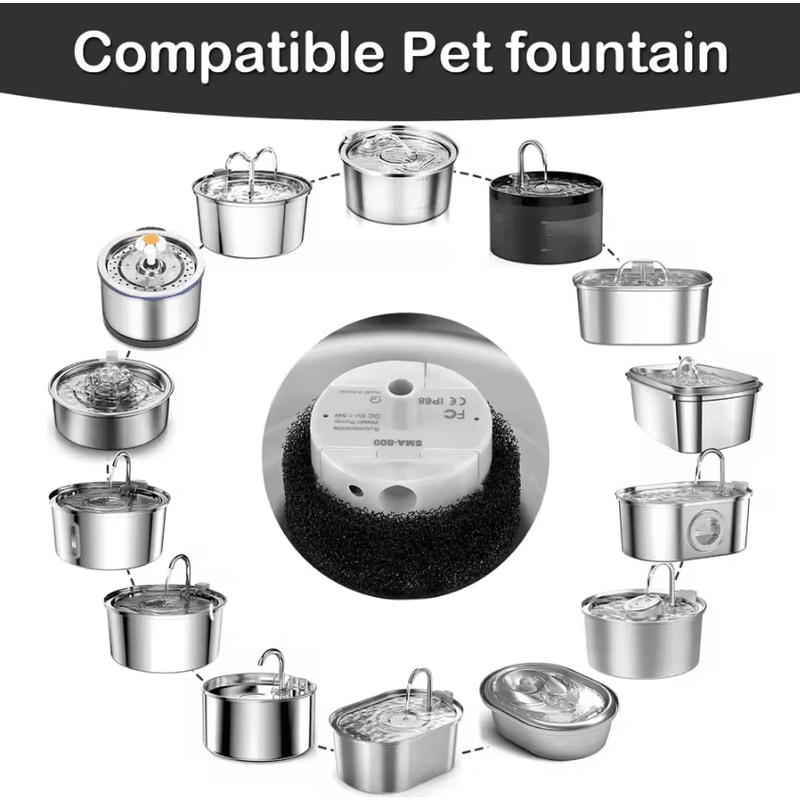 USB Pet Fountain Replacement Pump Quiet Submersible Water Pump For Cat Fountains 1