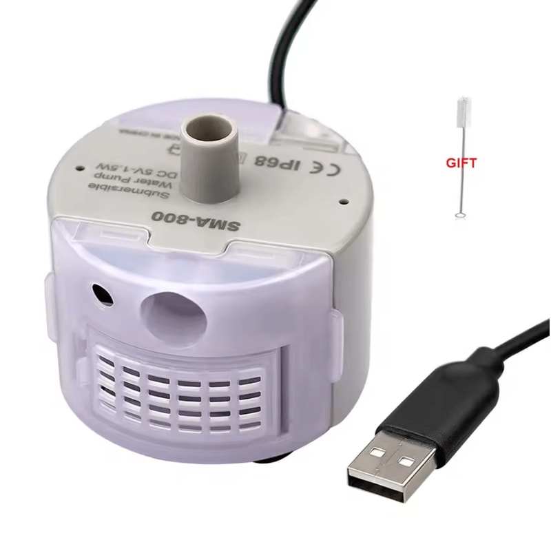USB Pet Fountain Replacement Pump Quiet Submersible Water Pump For Cat Fountains 4