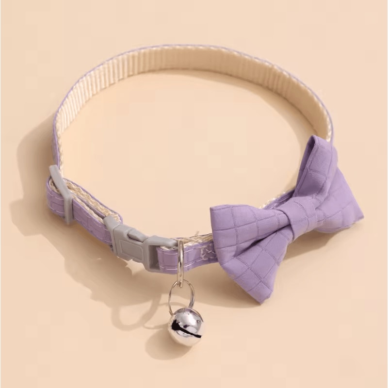Bow Bell Adjustable Pet Collar For Cats Small Dogs 4