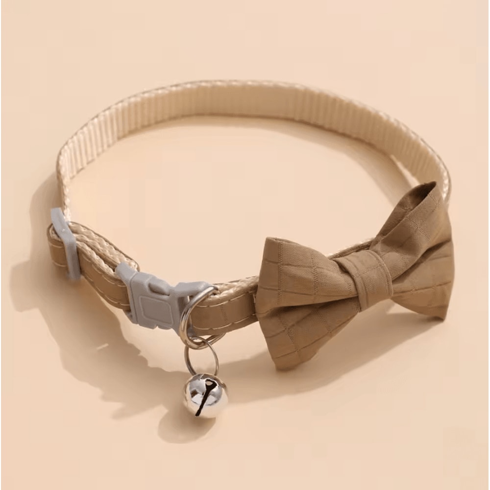 Bow Bell Adjustable Pet Collar For Cats Small Dogs 6