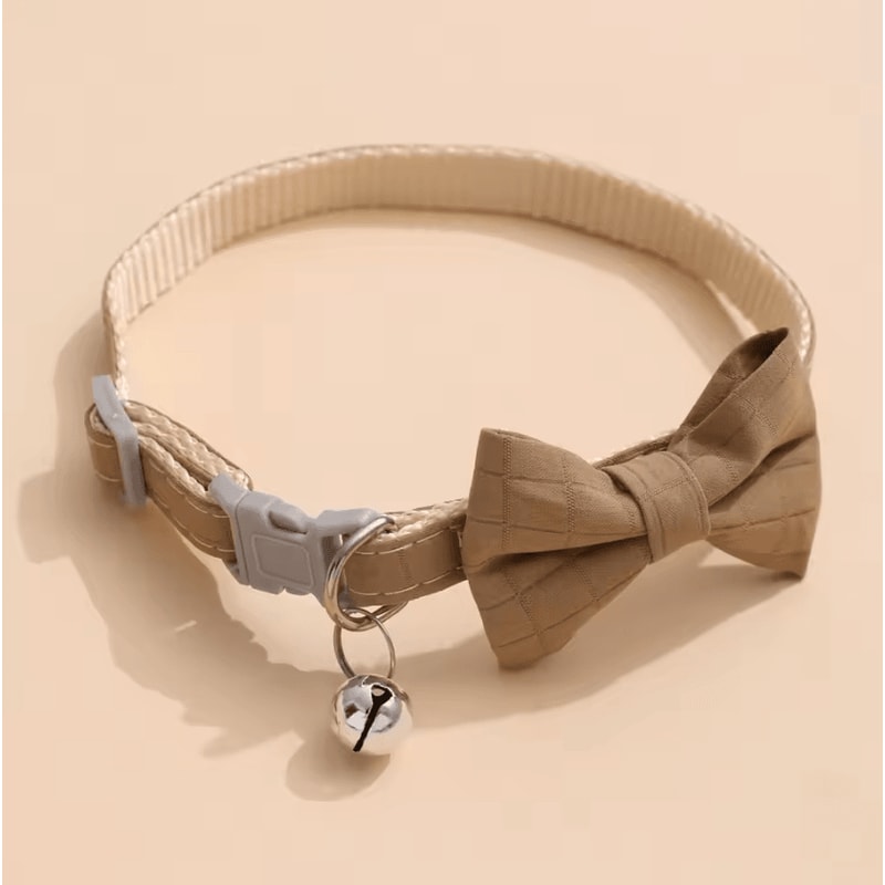 Bow Bell Adjustable Pet Collar For Cats Small Dogs 6