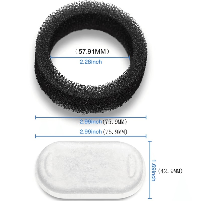 Activated Carbon Replacement Filters For Stainless Steel Cat Water Fountains 1