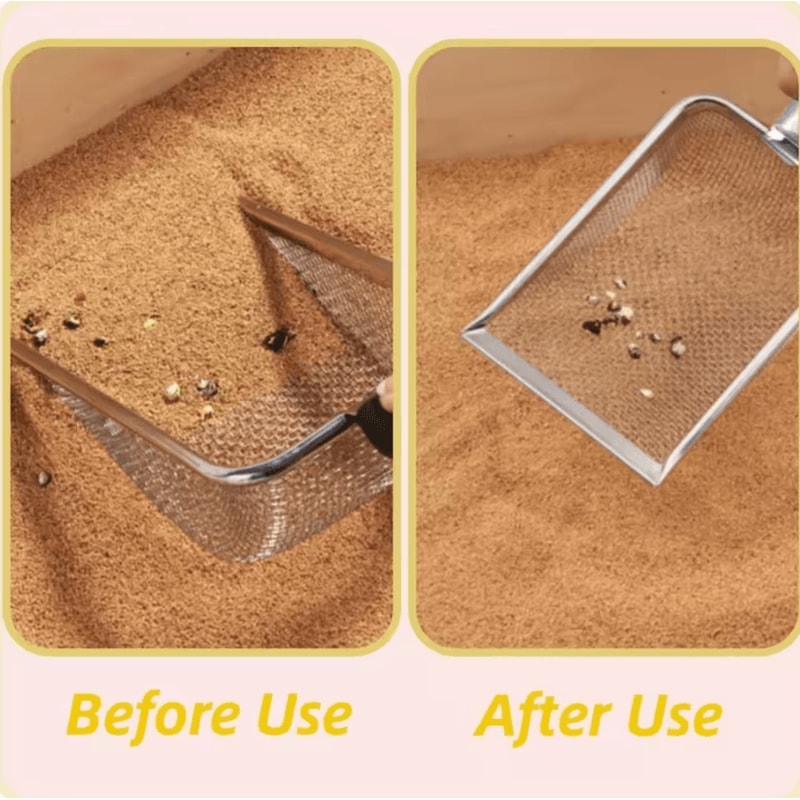 Premium Stainless Steel Cat Litter Scoop With Durable Aluminum Handle 3