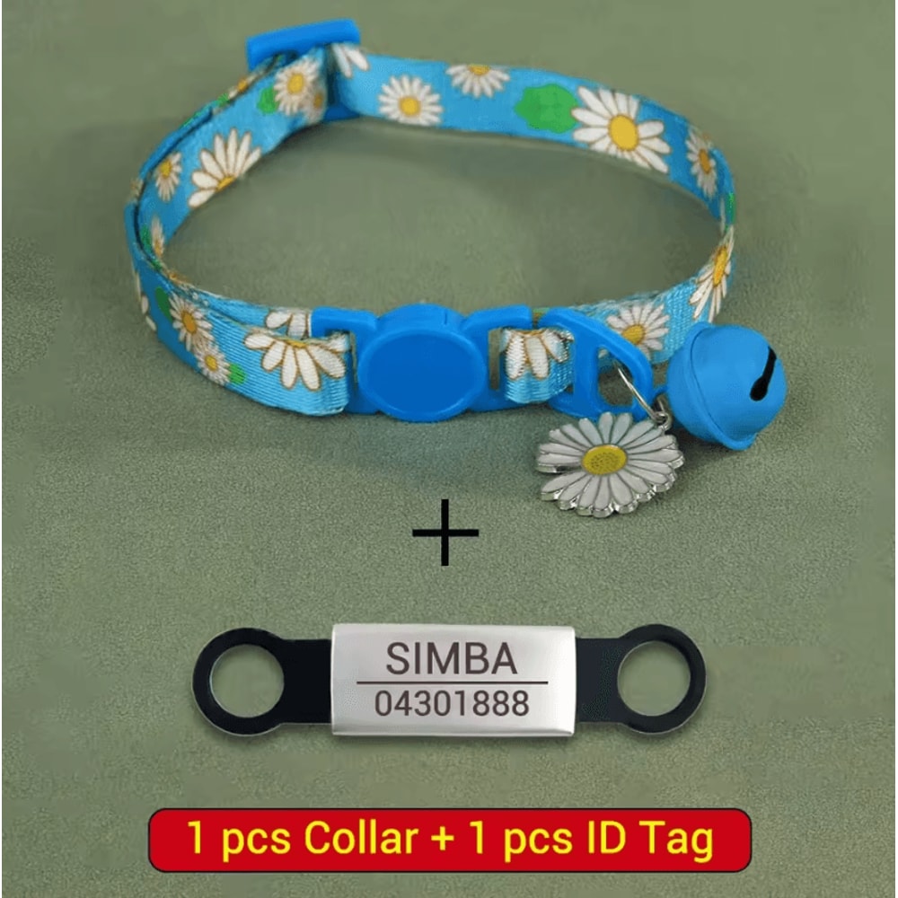 SafeTag Personalized Cat Collar With Engraved ID Bell 6