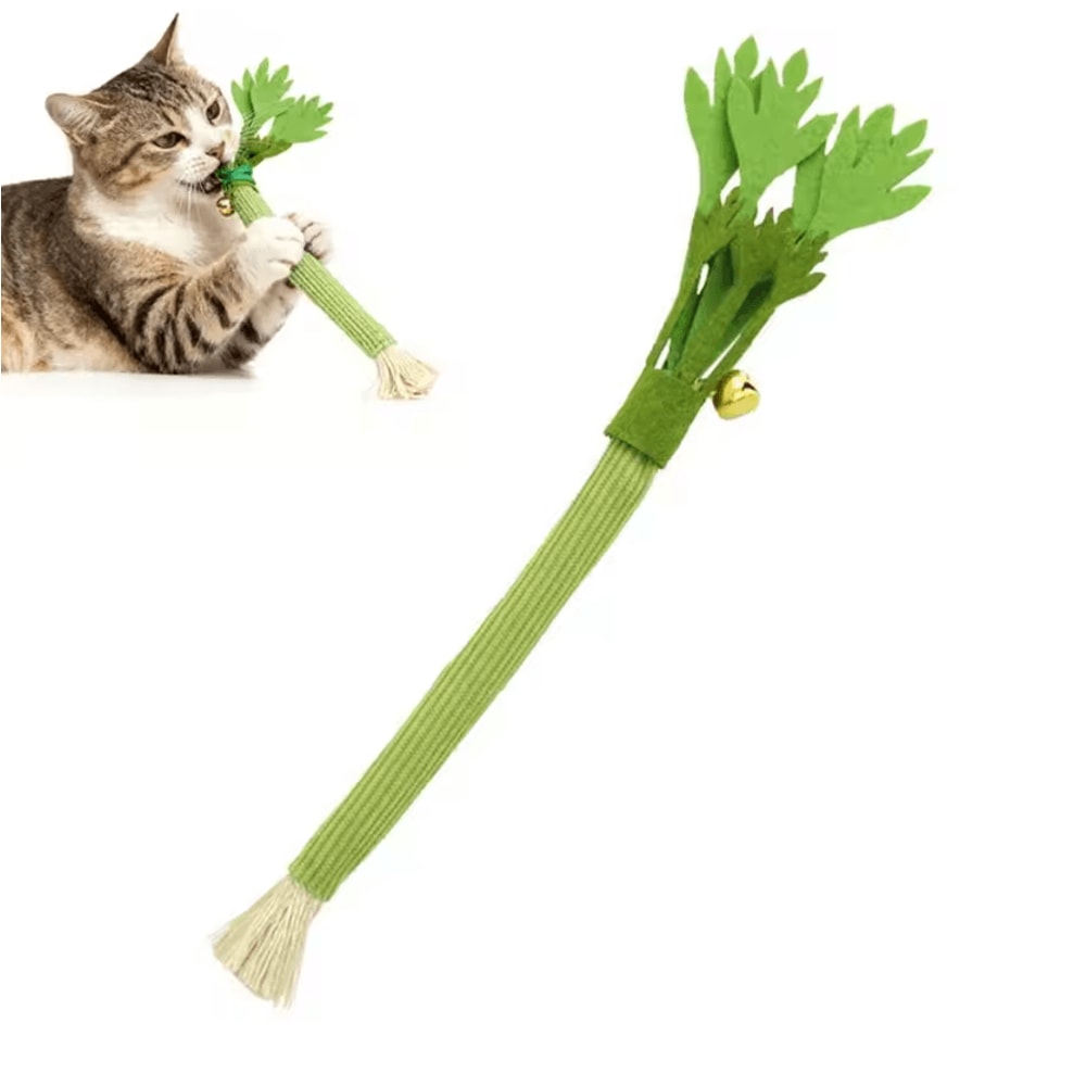 CrunchyCelery Catnip Chew Kicker Toy For Dental Care 3