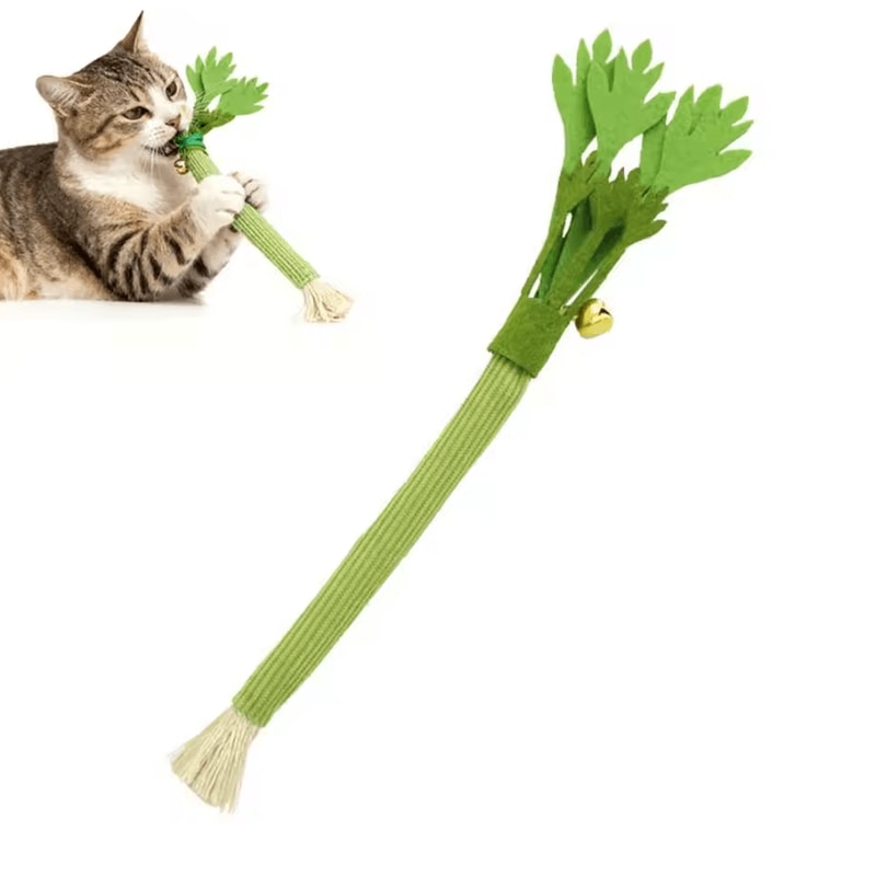 CrunchyCelery Catnip Chew Kicker Toy For Dental Care 3