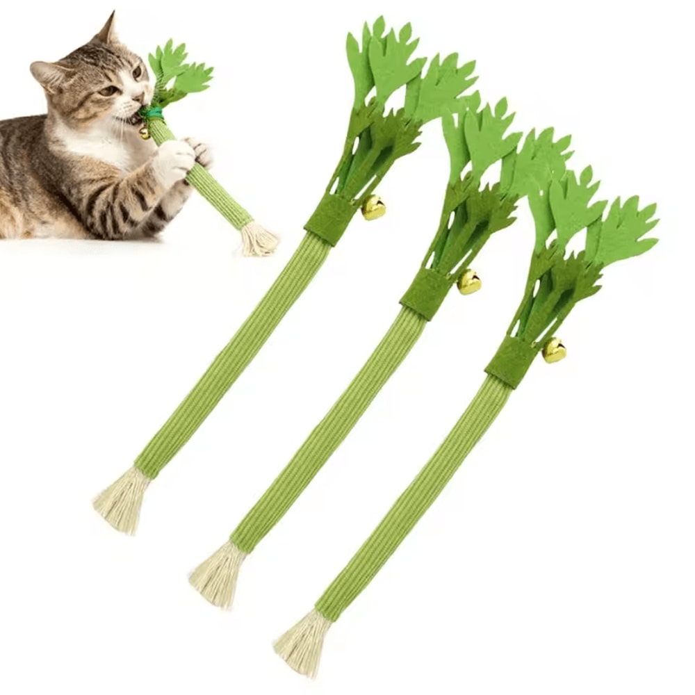 CrunchyCelery Catnip Chew Kicker Toy For Dental Care 5