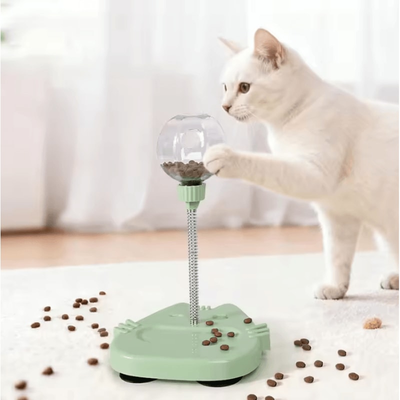 TreatTumbler Interactive Wobble Cat Treat Dispenser Puzzle Feeder 1