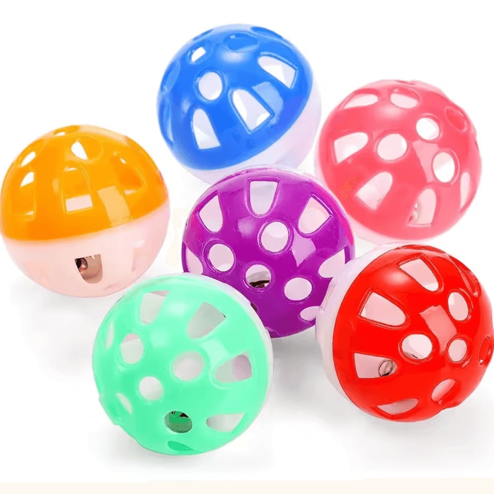 JingleChase Cat Play Balls With Bell Interactive Chase Pounce Toy Set 2