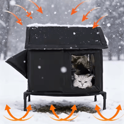 warmhaven insulated outdoor cat shelter & winter nest