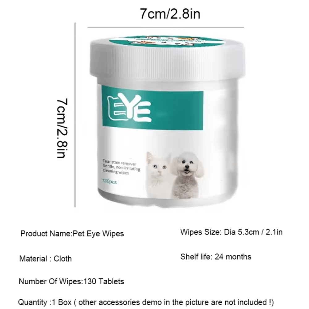 ClearSight Pet Eye Wipes Gentle Tear Stain Eye Cleaning Wipes 130 Count 4