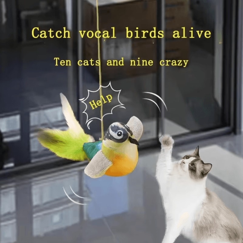 ChirpPounce Interactive Bird Sound Catnip Toy 1