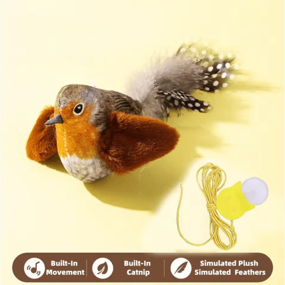 ChirpPounce Interactive Bird Sound Catnip Toy 5