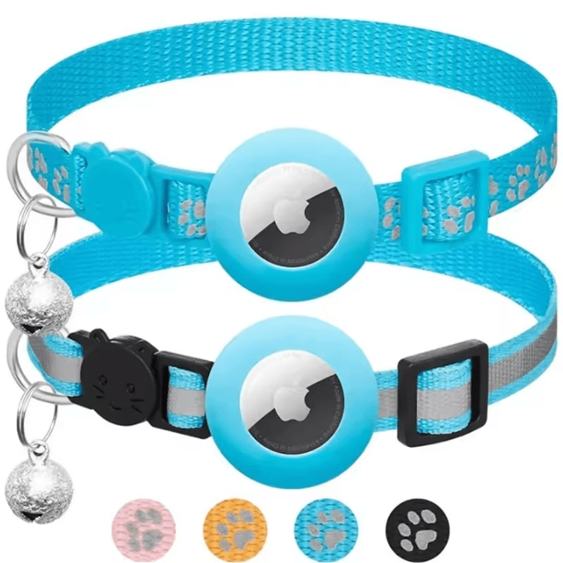 TrackSafe AirTag Cat Collar With Reflective Safety Design 0