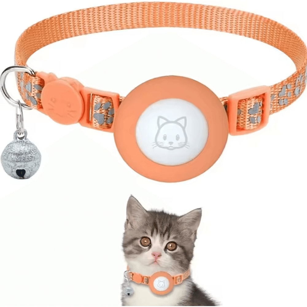 TrackSafe AirTag Cat Collar With Reflective Safety Design 1