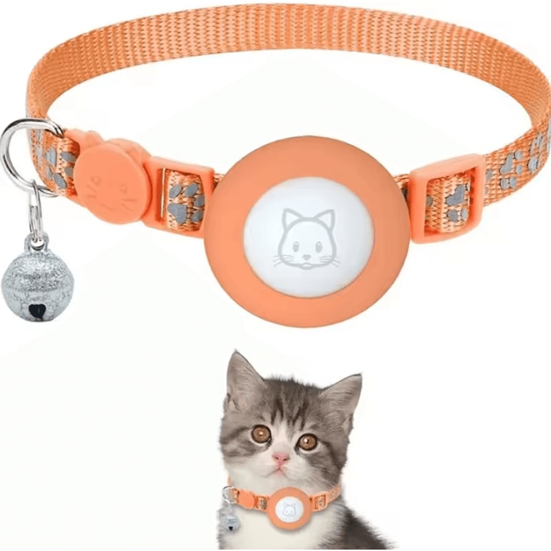 TrackSafe AirTag Cat Collar With Reflective Safety Design 1