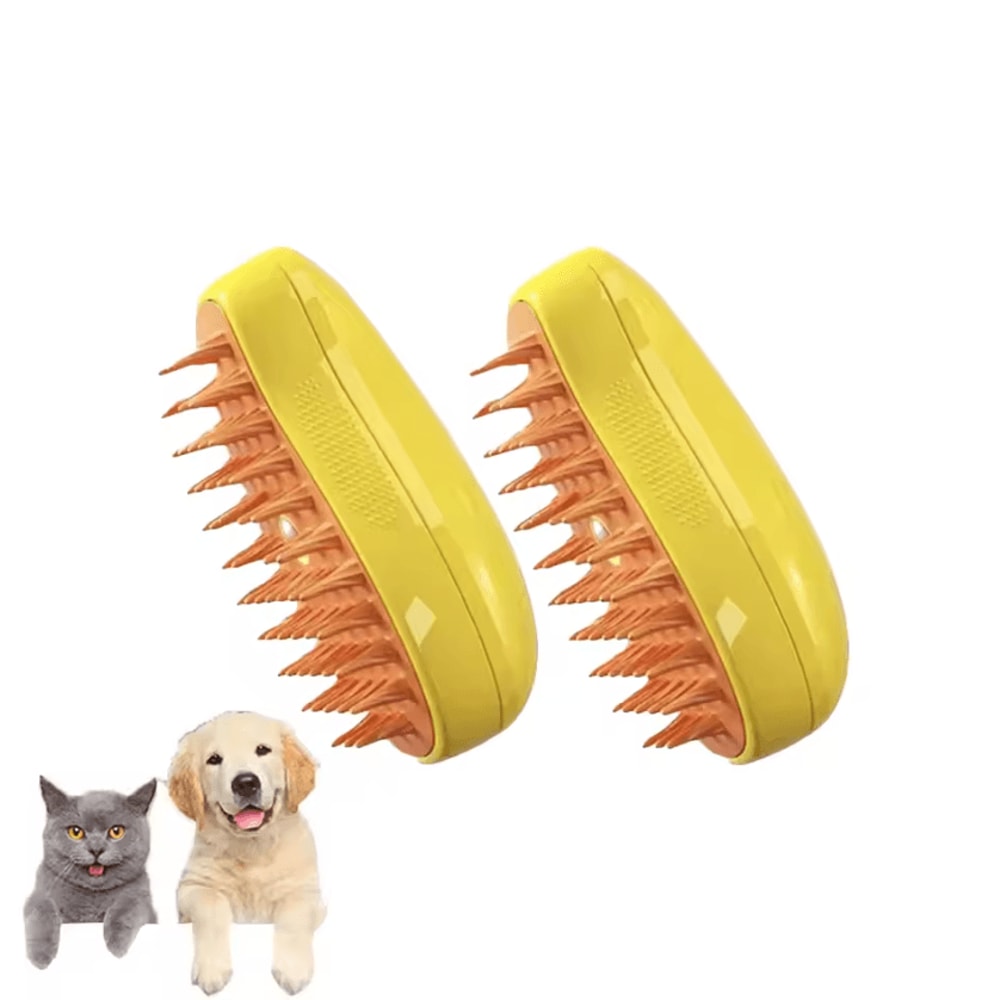SteamGlow 3in1 Electric Pet Grooming Massage Brush 4