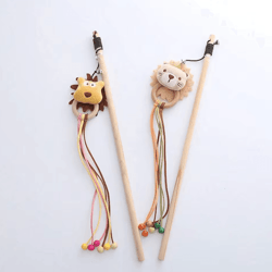 jinglepounce interactive cat wand toy with bells & cartoon charms
