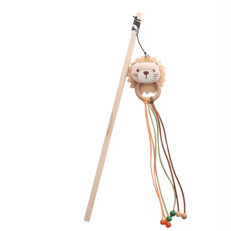 JinglePounce Interactive Cat Wand Toy With Bells Cartoon Charms 2