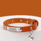 LuxeTag Personalized Leather Cat Collar With Engraved ID Bell 2
