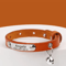 LuxeTag Personalized Leather Cat Collar With Engraved ID Bell 2